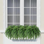 Single Silky Artificial Boston Fern Bush, 43Inch Large Artificial Ferns - Image 5