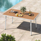 DWVO Patio Table Rectangle 59"x34.2", Patio Dining Table - Image 4