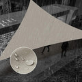SUNNY GUARD Waterproof Sun Shade Sail 16'x16'x22.6' Taupe Right Triangle UV by SUNNYGUARD