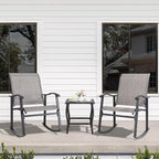 Shintenchi 3 Piece Rocking Bistro Set, Outdoor Furniture - Image 2
