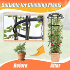 65 Inch Garden Trellis for Climbing Plants Outdoor, Mushroom Top Trellis for - Image 5