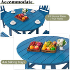 AMERLIFE 5 Piece HDPE Outdoor Dining Table & Chairs Set, All-Weather Patio - Image 7