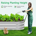 GreatBuddy Galvanized Raised Garden Bed 8×2×1ft, Easy Assembly Outdoor Metal - Image 2
