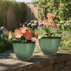 2 Pack Plant Pots for Indoor Outdoor Plants, 8 inch Plastic Flower Pots - Image 6