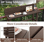 Tangkula Outdoor Bar Table, 48 Inch Patio Pub Height Table - Image 5