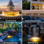 AVEKI Solar Pond Spotlights, 2 in 1 12 LED Solar Underwater Lights - Image 4