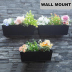 Wall Hanging Planters for Outdoor Plants 16 Inch Large Metal Fence Pots - Image 2