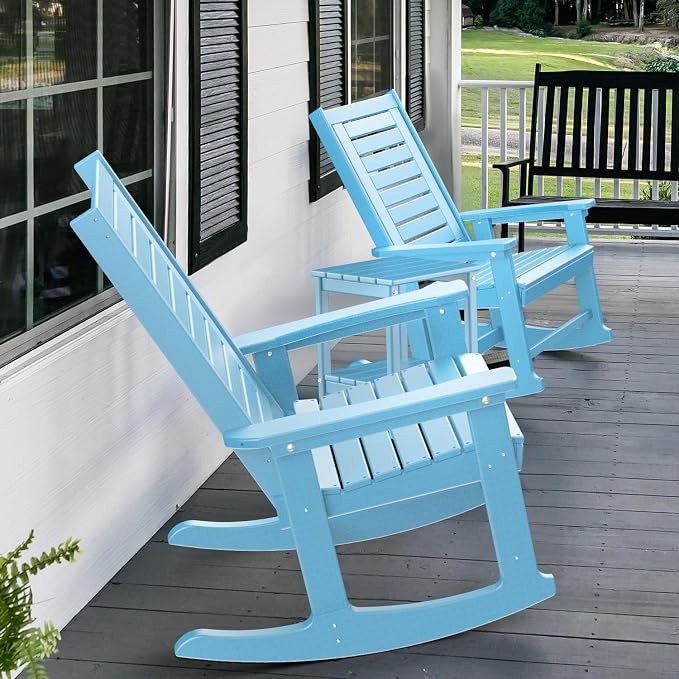 GREENVINES Outdoor Rocking Chair Set | 3-Piece | 2 Rocking Chairs - Image 6