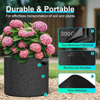 Land Guard 4-Pack Fabric Grow Bags 30 Gallon, Thickened Nonwoven Garden Pots - Image 4