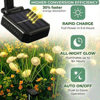 6 Pack 48LED Solar Garden Lights, 8 Lighting Modes Swaying Mushroom Lights - Image 4