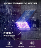 8-Pack Solar Spot Lights Outdoor Multicolor IP67 Waterproof RGB - Image 3