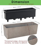 GardenBasix Elongated Self Watering Planter Pots 2-Pack Window Box 5.5 x 16 - Image 6