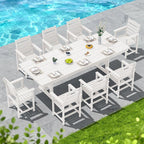 SERWALL Outdoor Dining Chairs Set of 4, All-Weather HDPE Patio Chair - Image 3