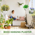 IGaiety Macrame Plant Hanger, 7 Pack Plant Hanger Indoor Hanging Planters - Image 6