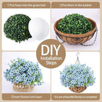 Artificial Hanging Flower for Outdoors, Fake Hanging Basket for Outside - Image 3
