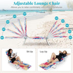 GYMAX Tanning Chair, 330lbs Capacity & Shoulder Strap, Portable Layout - Image 4