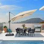 PURPLE LEAF 9 Feet Patio Umbrella Outdoor Cantilever Square Umbrella Aluminum - Image 9