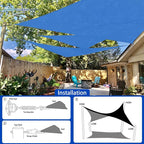 SUNNY GUARD Sun Shade Sail 12'x12'x12' Triangle Silver Grey UV Block Sunshade - Image 5