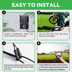 Landscape Well Lights Kit, 4 Pack LED Low Voltage Ground Lights and 100W - Image 8