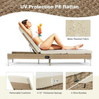 HOMREST Outdoor Chaise Lounge Chair Set of 6, Patio Wicker Lounge Chair - Image 5