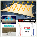 Amgo 18' x 18' x 18' Red Triangle Sun Shade Sail Outdoor Canopy Awning UPF50+ - Image 5