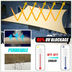 Amgo Custom Size 7' x 10' x 12.2' Gray Right Triangle Sun Shade Sail UPF50+ - Image 5