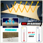 Amgo Custom Size 14' x 22' x 26.1' Blue Right Triangle Sun Shade Sail UPF50+ - Image 5