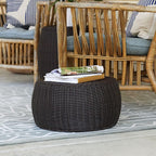 Household Essentials Handwoven Resin Storage Stool Ottoman - Image 3