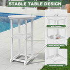 Outdoor Bistro Bar Set, Patio High Top Table and Bar Height Tall Adirondack - Image 6