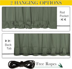NICETOWN 2 Panels Outdoor Curtains Waterproof Fixed Grommet/Back Tab on Top & - Image 2