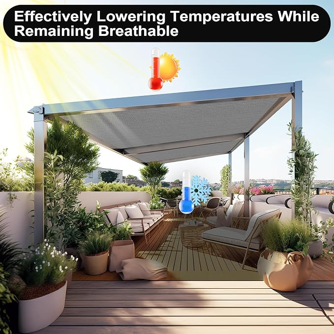 Artpuch 90% Sun Shade Cloth, 6 x 20 FT Pergola Shade Cover Canopy - Image 6