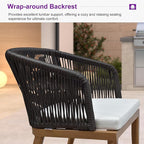 PURPLE LEAF Patio Dining Set 9 Pieces Furniture Set Aluminum Rattan Wicker - Image 3