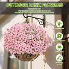 Artificial Flowers for Outdoor Indoor, Silk Flowers No Fade Fake Plastic - Image 2