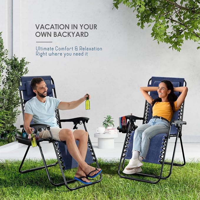Nestl Zero Gravity Chairs, Portable Patio Lounge Chair Outdoor - Image 9