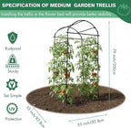 79" Garden Trellis Arch for Climbing Plants – Tall Outdoor Metal Trellis for - Image 6