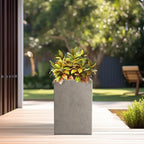 Kante 12.6" H Tall Rectangular Concrete Planters, Outdoor Indoor Lightweight - Image 6