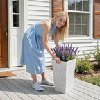 VEVOR Set of 2 Tall Planters for Outdoor Plants 23 inch, Modern Planters for - Image 8