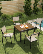 Expandable Patio Dining Table, Never-Rust Aluminum Extendable Outdoor Dining - Image 2