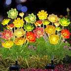 Kohlrabi Solar Garden Lights Outdoor, Upgraded 4 Pack Succulent Solar Lights - Image 8