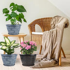 Outdoor Flower Pots for Plants Set of 3 Pack 11 Inch Planter Pot, Large Plastic - Image 5