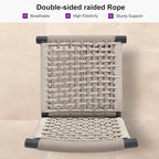 PURPLE LEAF Outdoor Counter Height Stools Set of 4 Aluminum Wicker Bar Stool - Image 6