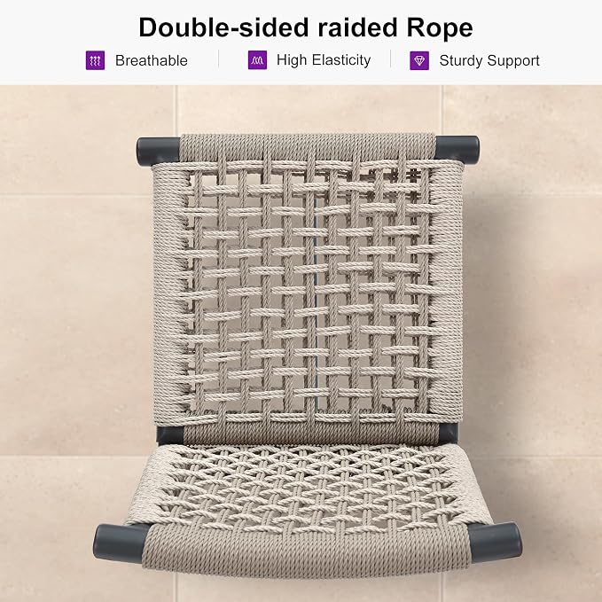 PURPLE LEAF Outdoor Counter Height Stools Set of 4 Aluminum Wicker Bar Stool - Image 6
