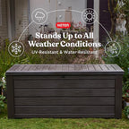 Keter Westwood 150 Gallon Deck Box Organizer, Doubles as 2-Person Bench Seat - Image 6