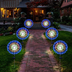 Solar Garden Firework Lights Outdoor Waterproof 2 Pack Solar Powered Art Stake - Image 3
