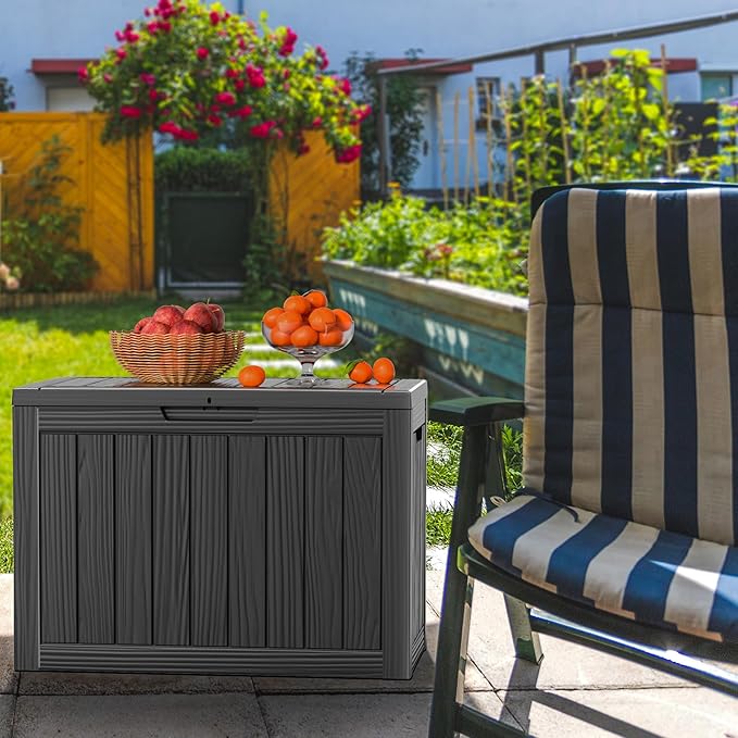 45 Gallon Outdoor Deck Box, Lockable Waterproof Outdoor Storage Boxes - Image 6