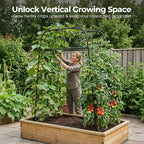 Garden Arch Trellis for Climbing Plants, Rustproof Steel Tunnel Support for - Image 2