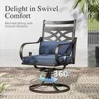 Sophia and William Swivel Outdoor Patio Dining Set - Image 3