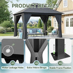 Aoxun 10x12 Outdoor Gazebo - Image 7