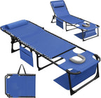 Devoko Beach Lounge Chair, Outdoor Sun Tanning Chair by DEVOKO