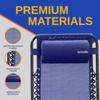 SereneLife Outdoor Zero Gravity Lounge Chair Set - Image 6